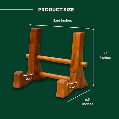 Chopping Board Stand – Teak Wood – Premium Handmade Holder Organizer for Boards, Drying Rack, Single or Dual Slot, Fits Thick Boards, Air-Dry Base (1 Slot (2.4 in Thickness)) - style: 1 Slot - 2.4" Thick
