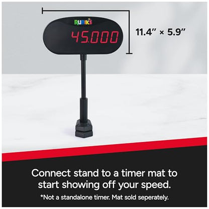 Rubik’s Cube, Timer Stand, Clear Display Device for WCA Speedcubers, Track Your Time to Solve Brain Teaser Puzzle for Adults, Problem-Solving Brain Teaser Fidget Toy for Kids, Ages 8 & Up - color: Rubiks Timer Stand