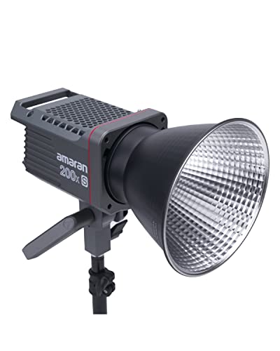 amaran 200x S 200W Bi-Color LED Video Light,Bluetooth App Control Studio Light,DC/AC Power Supply Bowens Mount Silent Fan Photography Lighting(amaran200xs)