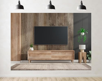 Trykid 20x10ft Living Room Television Background Wall Backdrop Apartment House Interior Room Cabinet TV Wall Live Video Photography Background Neutral Tones Office Decor Photo Prop Fabric - size: 20x10ft