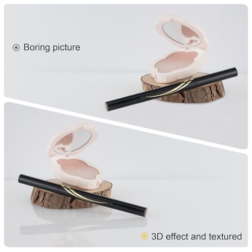 Meking Product Photography Backdrops Dual- Sided Matte and Reflective White Photo Background for Food, Makeup, Jewelry and Other Small Product, 2Pcs 15.7x11.8in Photo Backdrop Boards with 2Pcs Bracket