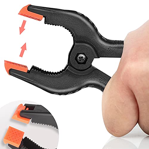 12 Packs of 3.5 inch Black Multipurpose Professional Plastic Heavy Spring Clamps，Plastic Clamps Available Home Improvement,Craftsmanual,Backdrop Stand,Photo Backdrop Clips