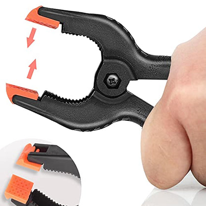12 Packs of 3.5 inch Black Multipurpose Professional Plastic Heavy Spring Clamps，Plastic Clamps Available Home Improvement,Craftsmanual,Backdrop Stand,Photo Backdrop Clips