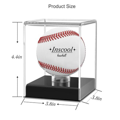 Acrylic Baseball Display Case, UV Protected Clear Display Cube, Memorabilia Baseball Case (Rounded Base)