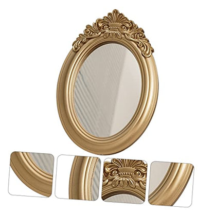 1pc Retro Decorative Mirror Tray Elegant Storage Makeup Home Photo Prop Accent for