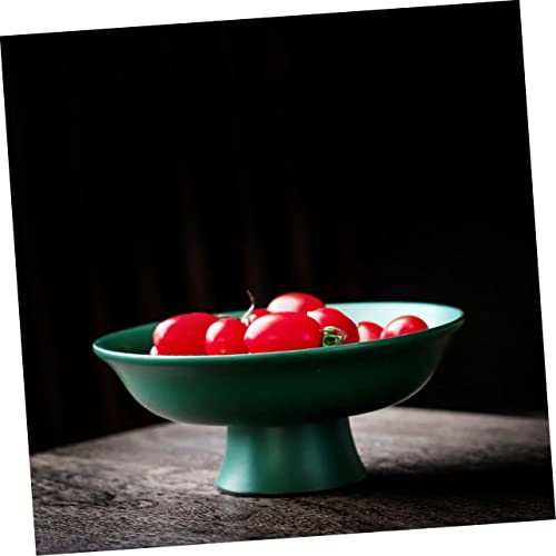 Ceramic Fruit Plate Japanese Style Storage Dish Elegant Standing Dessert Plate Multi Functional Tableware for Home Decor Food Photography Sturdy Easy to Clean