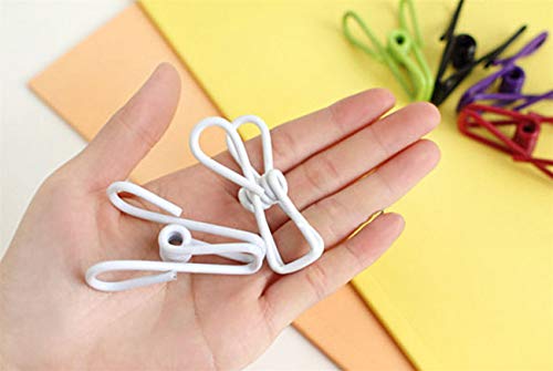 30 Pcs 2 Inch White Chip Clips, PVC Coating High Elasticity Strength Clothes Pins, Food Clips and Bag Clips
