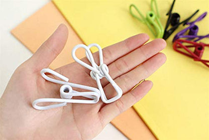 30 Pcs 2 Inch White Chip Clips, PVC Coating High Elasticity Strength Clothes Pins, Food Clips and Bag Clips