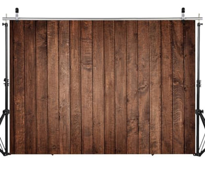 7X5FT Brown Wood Backdrop Photographers Thin Vinyl Brown Retro Wood Wall Background Cloth Seamless DH-278 - size: 7X5FT