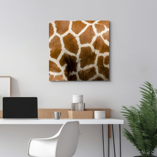 wall26 - Canvas Prints Wall Art - Canvas Prints Wall Art - Giraffe Fur/Skin Texture - 12"x12" - color: 02. Giraffe Pattern, size: 12"L x 12"W