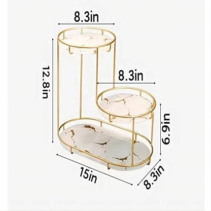 Gold Storage Rack, Bathroom Table Shelf, Perfume Tray, Beautiful Appearance, Super Capacity, Complete Your Daily Storage (QS-20-1) (QS-18)