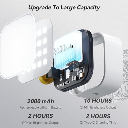 PHOTOOLEX Tofu Light, Magnetic RGB Video Camera Light, Portable Mini Panel Photography Lighting w Clip & Mini Tripod & Cold Shoe Mount, CRI 96+/2500-9900K/21 Scenes, for Selfie Video Conference Vlog