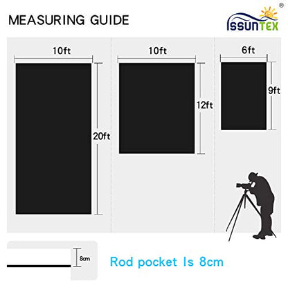 ISSUNTEX 6X9 ft Background Muslin Backdrop, Photo Studio, Collapsible High Density Screen for Video Photography and Television-Black - color: Black, size: 6X9 ft