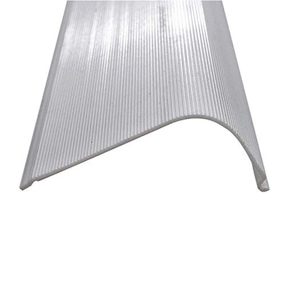 Beam Lighting Under Cabinet Light Cover Replacement | White Ribbed Acrylic Diffuser (Curved, 12") - size: 12 Inch, style: Curved