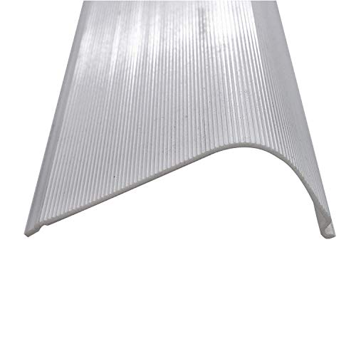 Beam Lighting Under Cabinet Light Cover Replacement | White Ribbed Acrylic Diffuser (Curved, 48") - size: 48 Inch, style: Curved