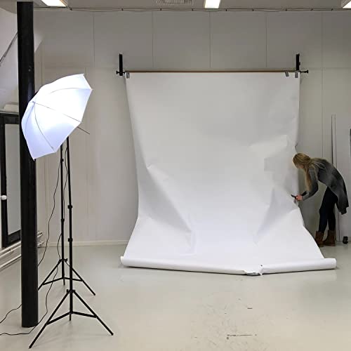 ZLY 3 Roller Wall Mounting Manual Background Support System, Including 3 Tri-fold Hooks, 6 Expand Bars, 3 Chains, Ceiling Background Holder Attached into Table Lamp
