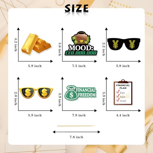 Bill Dollar Money Photo Booth Props Wedding Birthday Photoshoot Retirement Party Photography Props Favor Centerpiece Sticks Decorations 20 PCS