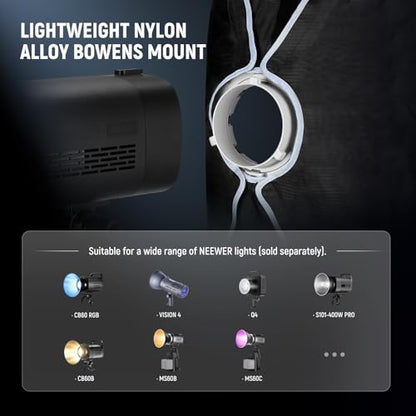 NEEWER Rectangular Softbox Kit, 12"x47" Strip Soft Box with Light Diffusers for Studio Photography Video Recording Streaming Lighting Compatible with Aputure 120d Compatible with Godox SL60w, NS94P
