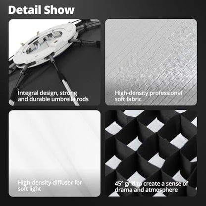 AMBITFUL 11.8" x 47" Strip Softbox Quick Release with Bowens Mount & Speedlite Bracket for COB Lights, Flash for CB60/CB100, SL60/SL100, MS300/SK400, V1/V1PRO/V100, AD200PRO/II (11.8" x 47 ") - color: 11.8" x 47 "