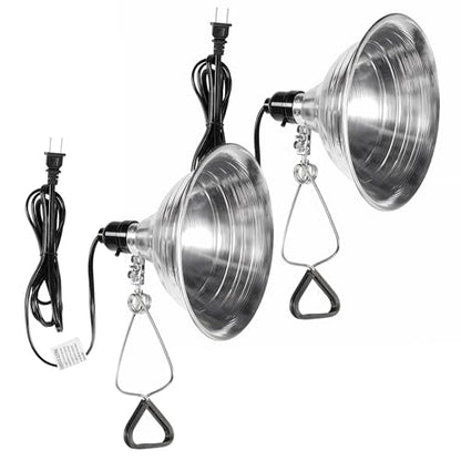 Simple Deluxe Clamp Light with 8.5 Inch Adjustable Aluminum Reflector, Suit for E26 Socket Max 150 Watt Lamp (No Bulb Included), 6 Feet 18/2 SPT-2 Cord, 2 Pack - size: 8.5 Inch (150 Watts), style: 2-Pack LITE Version