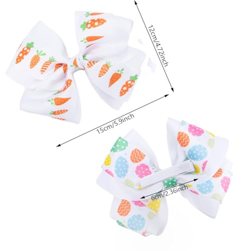 Baby Girls Carrot Hair Clips Pin Easter Bunny HairClips Carrot Hair Barrettes Pin JHE27 (Big Bow) - color: Big Bow