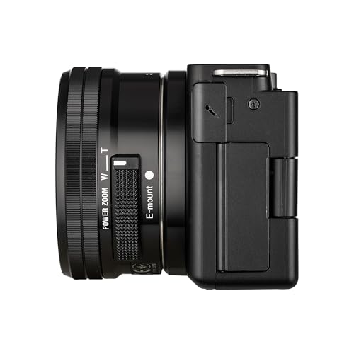 Sony ZV-E10 Mirrorless Camera Kit (Black) with 16-50mm II Power Zoom Lens | 4K Video | Real-Time Autofocus | Creator Camera + 64GB Card + Bag + Card Reader + HDMI Cable + Flex Tripod + More (Renewed)