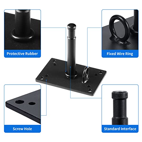 Selens 4.6 inch Wall Ceiling Mount, Baby Pin Wall Plate with 5/8" Stud Adapter for Photo Studio Speedlite Light Stand Bracket Accessories - size: 4.6 inch