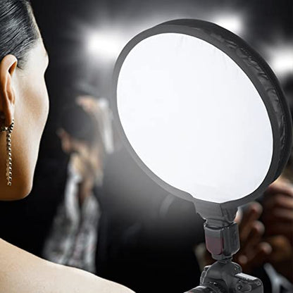 Softbox Diffuser, Portable Foldable Round Soft Box Camera Flash Light Diffuser for Photo Studio Photography