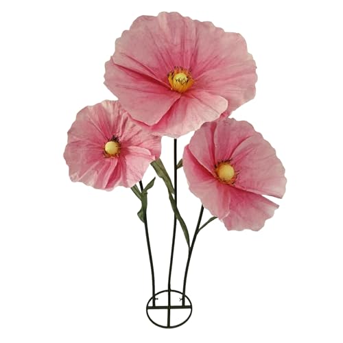 Giant Flowers for Decoration, 5.3ft Standing Large Paper Artificial Flowers, Wedding Decorations For Reception, Birthday Halloween Party Background, Photographic Props, Shop Window Display, Home Décor - color: Deep Pink, size: 1 Base