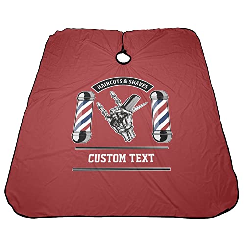 Custom Waterproof Barber Cape Personalized Text Barber Shop Salon Cape for Men Customized Hair Cutting Cape - color: Haircut Shave Barbershop