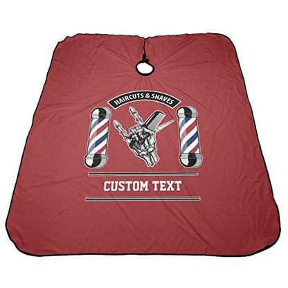 Custom Waterproof Barber Cape Personalized Text Barber Shop Salon Cape for Men Customized Hair Cutting Cape - color: Haircut Shave Barbershop
