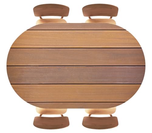 Wooden Texture Background Oval Fitted Tablecloth Waterproof Wipeable Elastic Edged Tablecloths Wrinkle Resistant Table Cover for Patio Family Party UseFits 48"x80" Oval Tables, Style218 - color: Wood Texture -10, size: 80" x 48" (Oval)