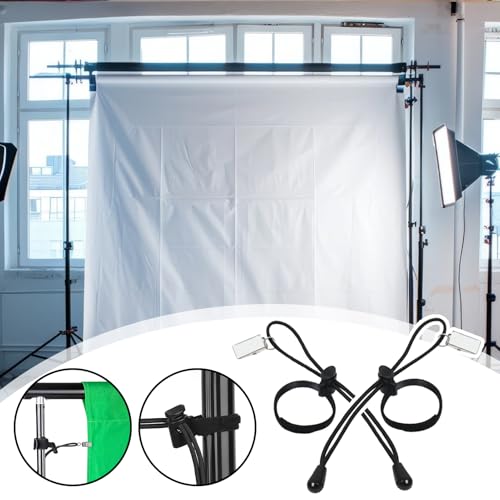 Black Background Clips for Photo Studio Video Backdrop, Multifunctional Muslin Background Clamps, 2 Pieces Photography Backgrounds Clips Holder, Tablecloth Fixing Tool, Wide Leg Pants Tightener