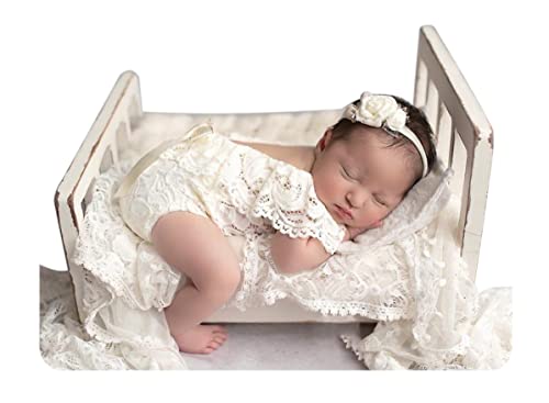 Newborn Photography Props Baby Girl Lace Romper Newborn Baby Photo Props Outfits 0-1 Month