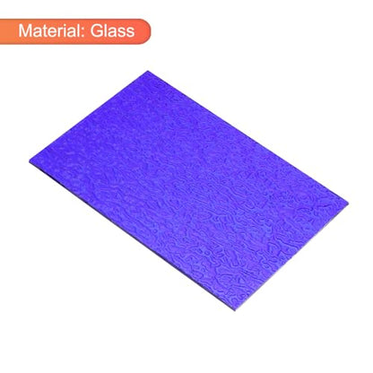 MECCANIXITY Stained Glass Sheet Mosaic Tile 7.9 Inch x 5.9 Inch Bright Blue Stained Glass Sheets for Crafts DIY, Art Project - color: Bright Blue