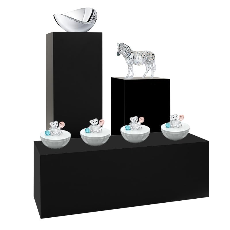 shopPOPdisplays Black Laminate Display Pedestal - Fully Assembled - Museum-Quality for Sculptures, Retail Displays, Trophies with Matte Finish - 200 lb. Capacity (12" W x 12" L x 18" H) - size: 12" W x 12" L x 18" H