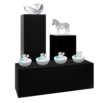 shopPOPdisplays Black Laminate Display Pedestal - Fully Assembled - Museum-Quality for Sculptures, Retail Displays, Trophies with Matte Finish - 200 lb. Capacity (12" W x 12" L x 36" H) - size: 12" W X 12" L X 36" H