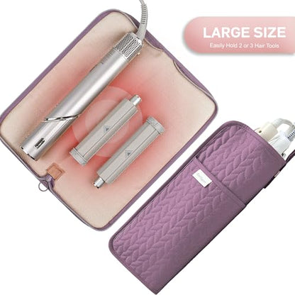 KarSyon Hot Tools Organizer Heat Resistant Mat Case Hair Tools Holder Travel Bag Portable Hair Styling Tools Cover Pouch for Curling Iron,Flat Iron,Hair Straightener (Purple) - color: Purple