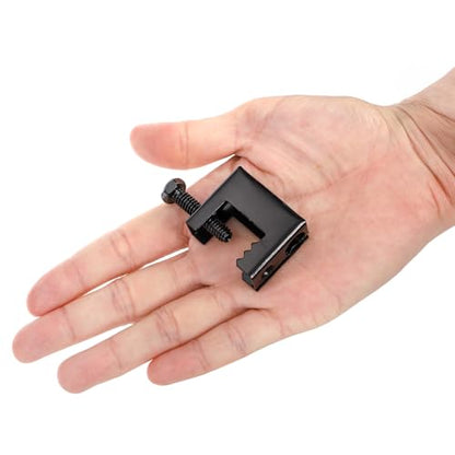 50 Pieces Beam Clamps, 1/4" x 20 Carbon Steel Safety C Clamps with Screws, Heavy Duty Small Thread Rod Clamp for Support J Hooks, Flange, Bridle Rings, Pipe Work