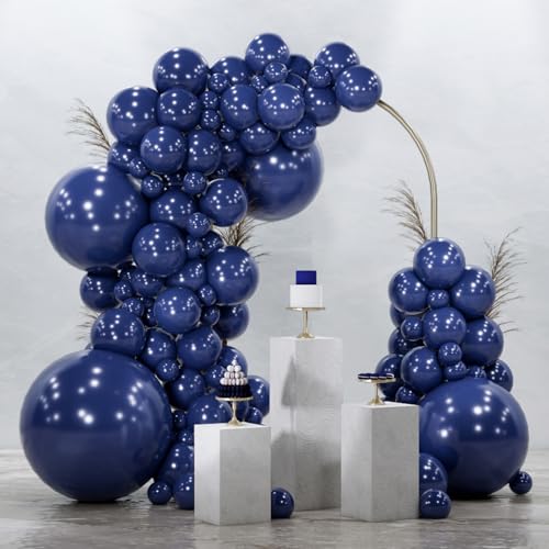 PartyWoo Navy Blue Balloons 99pcs Different Sizes of 36 18 12 10 5 Inch Dark Blue Balloon Arch Kit Garland for Graduation Wedding Sports Baby Shower Birthday Bachelorette Party Decorations Blue-Z90 - color: Blue-z90