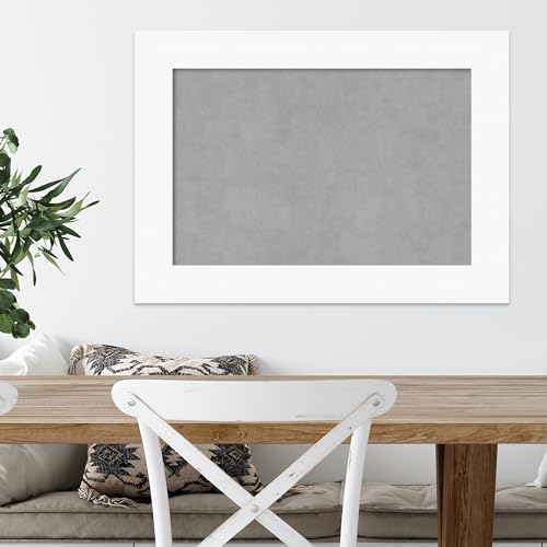 Amanti Art White Framed Magnetic Board 21x29 Medium Vision Board for use with Magnets, 100% Metal Sheet to Display Items as Office Decor or for Home Organization in mudroom, Kitchen or Kids Room - color: Basic White, size: 29"W x 21"H