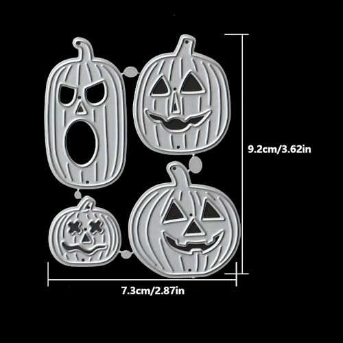 Lapoo Festivals Metal Cutting Die for Scrapbooking - Durable, Cut Stencils for DIY Scrapbook Photo Album Decorative Paper Card, Card Making Supplies (4-Piece Halloween Pumpkin Set 2.9 x 3.6 in) - style: 4-Piece Halloween Pumpkin Set 2.9 x 3.6 in