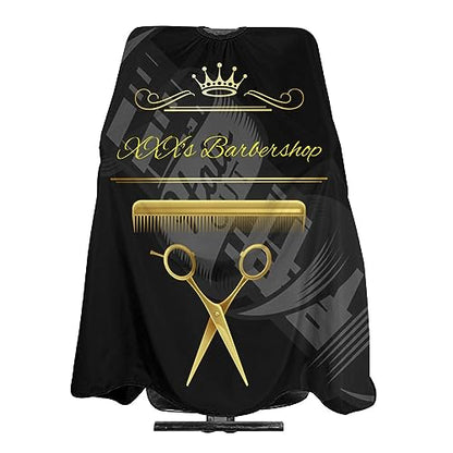 Custom Barber Cape, Personalized Haircut Salon Cape for Men - color: Barber-salon 4