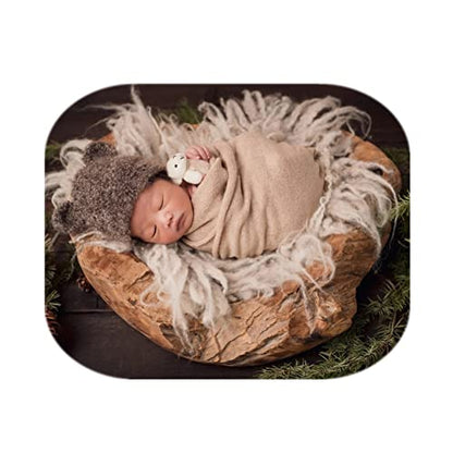 Newborn Photography Props Boys Girls Wrap Baby Photo Props Soft Knit Blanket Cloth (Camel) - color: Camel