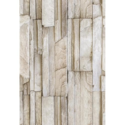 Main Street Peel and Stick Wallpaper Eco-Friendly Sheets 12 Pack, 11 X 16 Inch Stacked Stone Design, Wall Mural for Home Decor, Removable Wall Decor Wallpaper Peel and Stick for DIY Projects - style: Stacked Stone Design