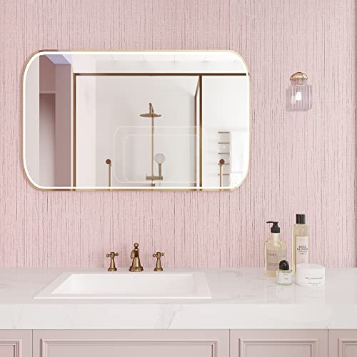 VEELIKE Pale Pink Grasscloth Peel and Stick Wallpaper Textured Grass Cloth Wallpaper 15.7''x354'' Removable Grasscloth Contact Paper Self Adhesive Pink Wall Paper for Bedroom Girls Room Bathroom - color: Pale Pink, size: 15.7" x 354"