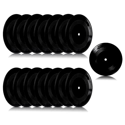FACHPINT 15pcs Blank Vinyl Records 7 Inch for Wall Decor, Doodle on Fake Records, Props for Music Party Wedding Signing Table No. Vintage Decor - color: No labels 7"Black/15PCS