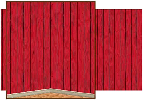 Red Barn Siding Backdrop Party Accessory (1 Count) (1/Pkg) - style: Red Barn Siding