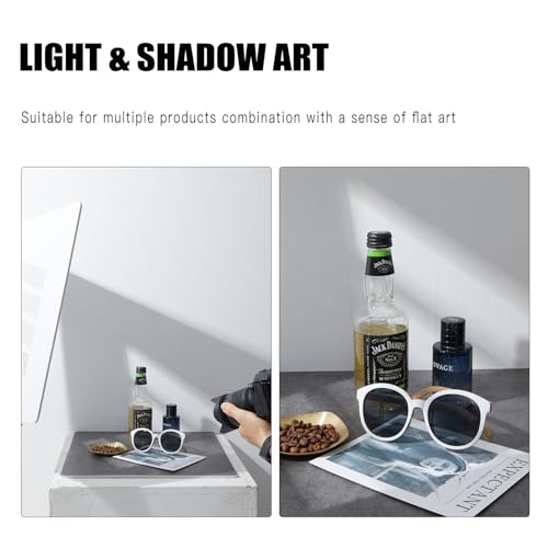 BEIYANG 4PCS 16x16 Inch Backdrop Boards and 1PCS 15x19 Inch Window Shadow Pane, Perfect Backdrop Kit for Small Product Such as Food Drink Make-up Flower, Durable Waterproof - color: 4 Patterns + Shadow Pane 16x16