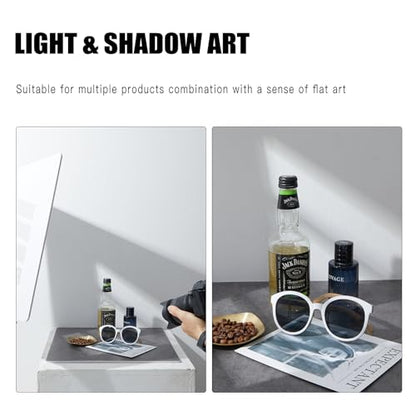 BEIYANG 4PCS 16x16 Inch Backdrop Boards and 1PCS 15x19 Inch Window Shadow Pane, Perfect Backdrop Kit for Small Product Such as Food Drink Make-up Flower, Durable Waterproof - color: 4 Patterns + Shadow Pane 16x16